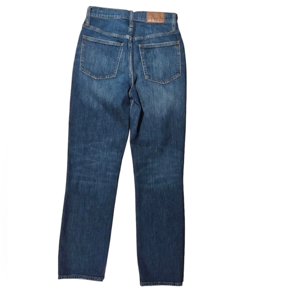 Madewell The Perfect Vintage Crop Jean High-rise Ripped Knee Tapered Leg size 24 - Picture 2 of 10